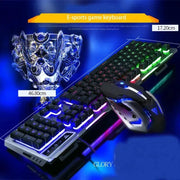 Wired Gaming Keyboard and Mouse Combo with Orange Yellow LED Backlit, Dirt - Proof,Waterproof,Ergonomic Design,Mechanical For Game - Lacatang Shop