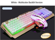Wired Gaming Keyboard and Mouse Combo with Orange Yellow LED Backlit, Dirt - Proof,Waterproof,Ergonomic Design,Mechanical For Game - Lacatang Shop