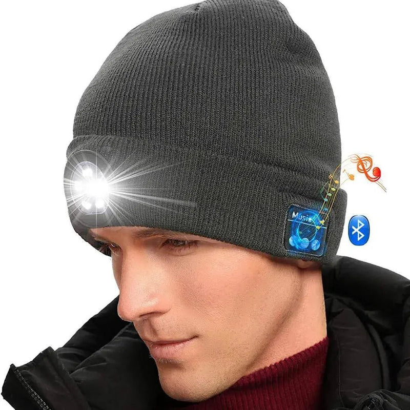 Wireless Bluetooth LED Hat with Music Speakers Light - Winter Gift