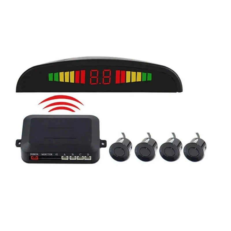 Wireless Car Auto Parktronic LED Parking Sensor with 4 Reverse Backup Radar Monitor Detector System Display - Lacatang Shop