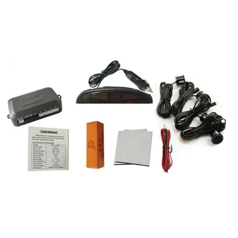 Wireless Car Auto Parktronic LED Parking Sensor with 4 Reverse Backup Radar Monitor Detector System Display - Lacatang Shop