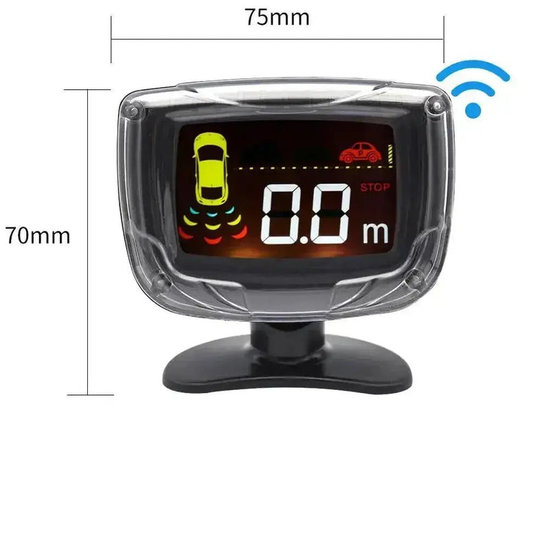 Wireless Car Parking Sensor Set LCD Display 4 Radar Probe 65dB Buzzer Alarm Backup Reversing Parktronic Monitor Detector System - Lacatang Shop