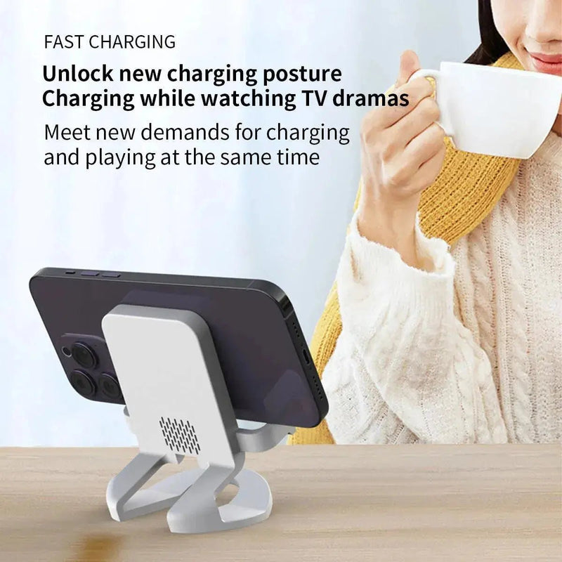 Wireless Charger 15W Suitable for iPhone Wireless Fast Charging Horizontal Vertical Dual - Purpose Phone Holder Desktop base - Lacatang Shop