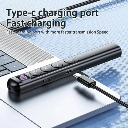 Wireless Presenter Red Laser Page Turning Pen 2.4G Volume Remote Control PPT Presentation USB PowerPoint Pointer Mouse - Lacatang Shop