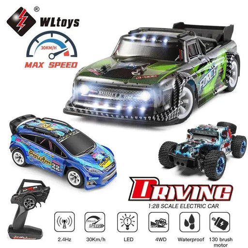 WLtoys 1:28 284131 284161 2.4G High - Speed 4WD Mini RC Racing Car - 30KM/H Remote Control Drift Toy for Kids and Gifts - Lacatang Shop