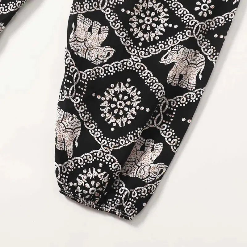 Women Casual Loose Cozy Pants Elastic Pants Feet Harem Pants Sweatpants Pants Summer Beach Pants Elastic Waistband - Lacatang Shop