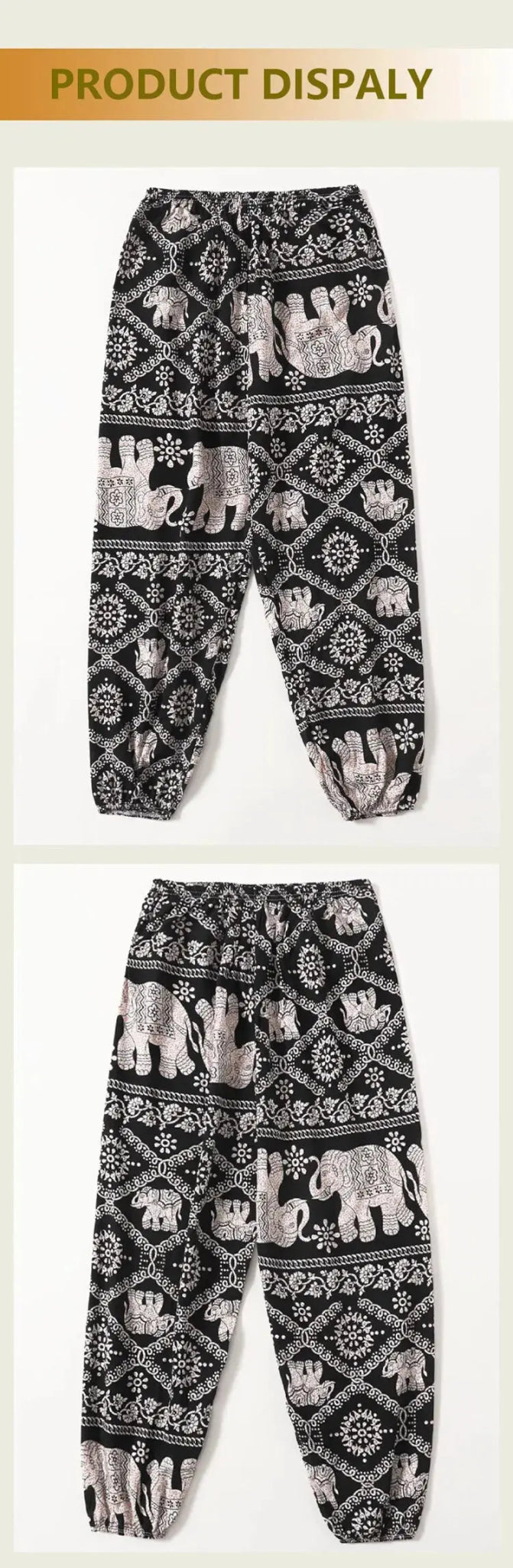 Women Casual Loose Cozy Pants Elastic Pants Feet Harem Pants Sweatpants Pants Summer Beach Pants Elastic Waistband - Lacatang Shop