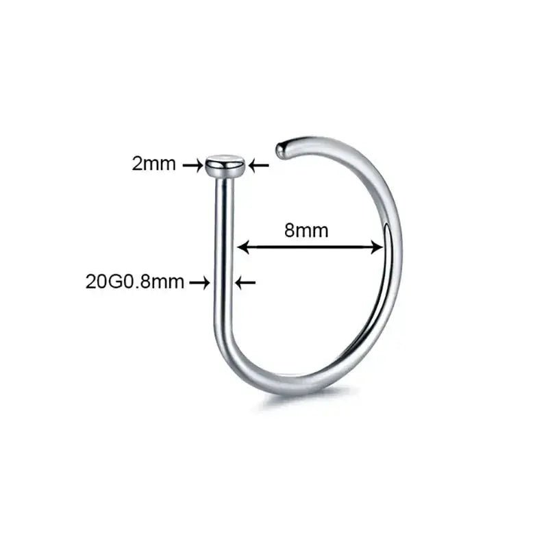 Women Men Fake Piering Nose Ring Earrings Fashion punk Non Piercing Nose Clip Stainless Steel Perforation Septum Body Jewelry - Lacatang Shop