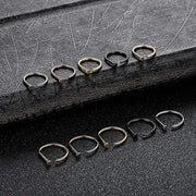 Women Men Fake Piering Nose Ring Earrings Fashion punk Non Piercing Nose Clip Stainless Steel Perforation Septum Body Jewelry - Lacatang Shop