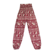 Women Red Elephant Design Loose Fit Harem Pants Hippie Workout Party Beach Pants Casual Trousers Dropshipping - Lacatang Shop