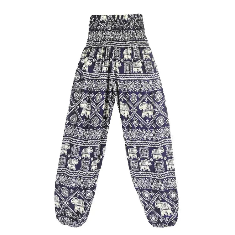 Women Red Elephant Design Loose Fit Harem Pants Hippie Workout Party Beach Pants Casual Trousers Dropshipping - Lacatang Shop