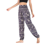 Women Red Elephant Design Loose Fit Harem Pants Hippie Workout Party Beach Pants Casual Trousers Dropshipping - Lacatang Shop