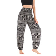 Women Red Elephant Design Loose Fit Harem Pants Hippie Workout Party Beach Pants Casual Trousers Dropshipping - Lacatang Shop