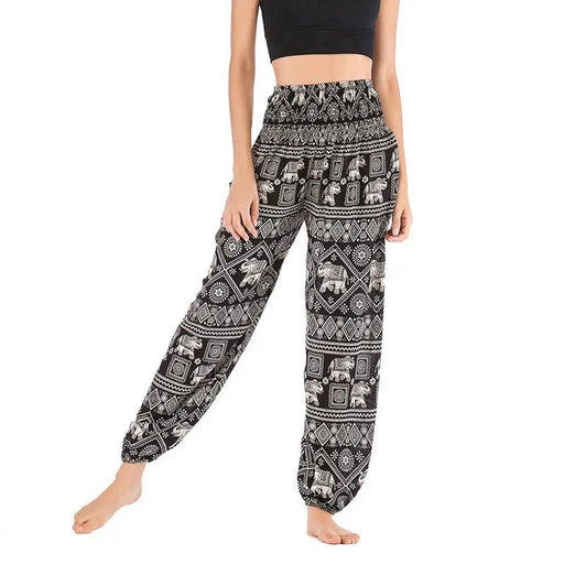 Women Red Elephant Design Loose Fit Harem Pants Hippie Workout Party Beach Pants Casual Trousers Dropshipping - Lacatang Shop