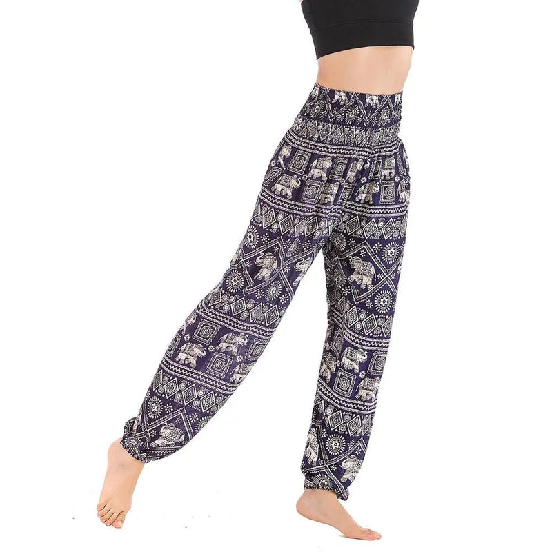 Women Red Elephant Design Loose Fit Harem Pants Hippie Workout Party Beach Pants Casual Trousers Dropshipping - Lacatang Shop