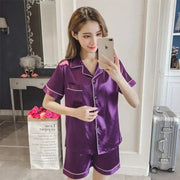 Women Silk Satin Pajamas - Lacatang Shop