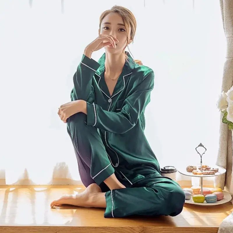 Women Silk Satin Pajamas - Lacatang Shop
