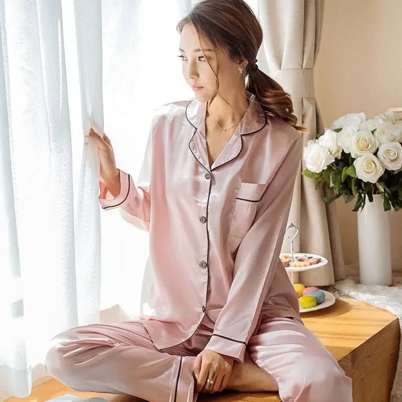 Women Silk Satin Pajamas - Lacatang Shop