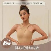 Women's Beauty Back Cross Sling Bubble Wrap Sports Bra Underwear Tube Top Women's Sexy Workout Clothes Running Yoga Suit - Lacatang Shop