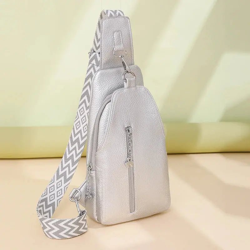 Women's Chest Bags Pure ColorPU leather Female Crossbody Bags Fashion Sports Shoulder Bag Casual Female Sling Waist Chest Pack - Lacatang Shop