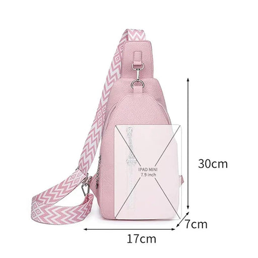 Women's Chest Bags Pure ColorPU leather Female Crossbody Bags Fashion Sports Shoulder Bag Casual Female Sling Waist Chest Pack - Lacatang Shop