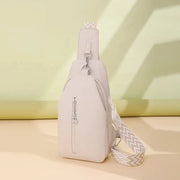 Women's Chest Bags Pure ColorPU leather Female Crossbody Bags Fashion Sports Shoulder Bag Casual Female Sling Waist Chest Pack - Lacatang Shop