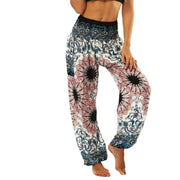 Women's Clothing Harem Pants, Bohemian Yoga Pants,Flowy Trouser Yoga Boho Hippie Clothes Pilates Pants with Pocket - Lacatang Shop