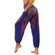 Women's Clothing Harem Pants, Bohemian Yoga Pants,Flowy Trouser Yoga Boho Hippie Clothes Pilates Pants with Pocket - Lacatang Shop