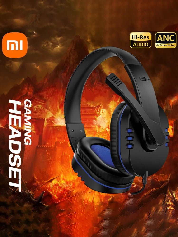 Xiaomi 3.5mm Wired Gaming Headphones Game Headset Noise Cancelling Earphone with Microphone Volume Control for Play Station PC - Lacatang Shop