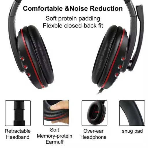 Xiaomi 3.5mm Wired Gaming Headphones Game Headset Noise Cancelling Earphone with Microphone Volume Control for Play Station PC - Lacatang Shop