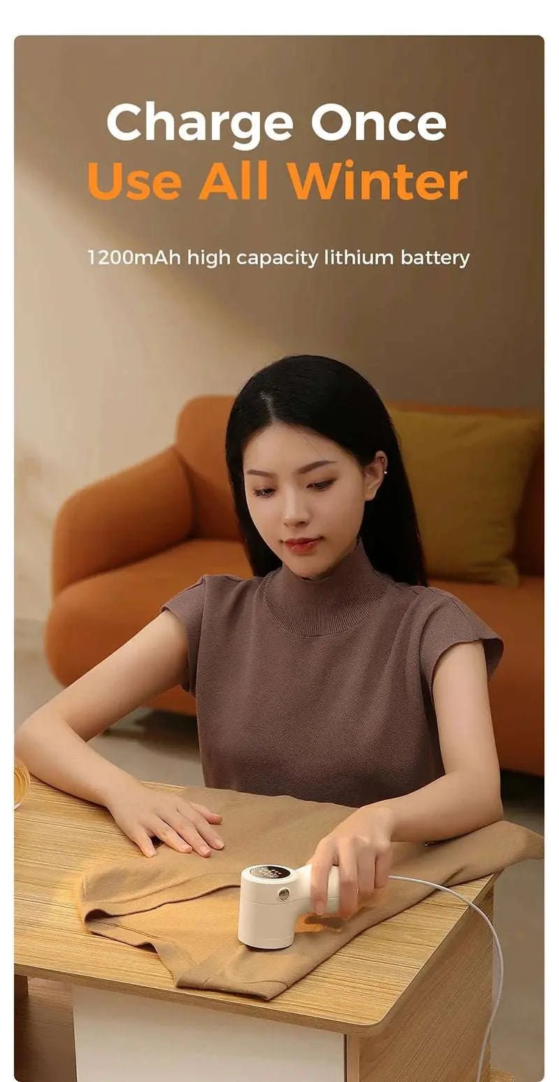 Xiaomi Electric Lint Remover for Clothing Portable Hair Ball Trimmer Rechargeable Fabric Shaver 3 - Speeds with Digital Display - Lacatang Shop