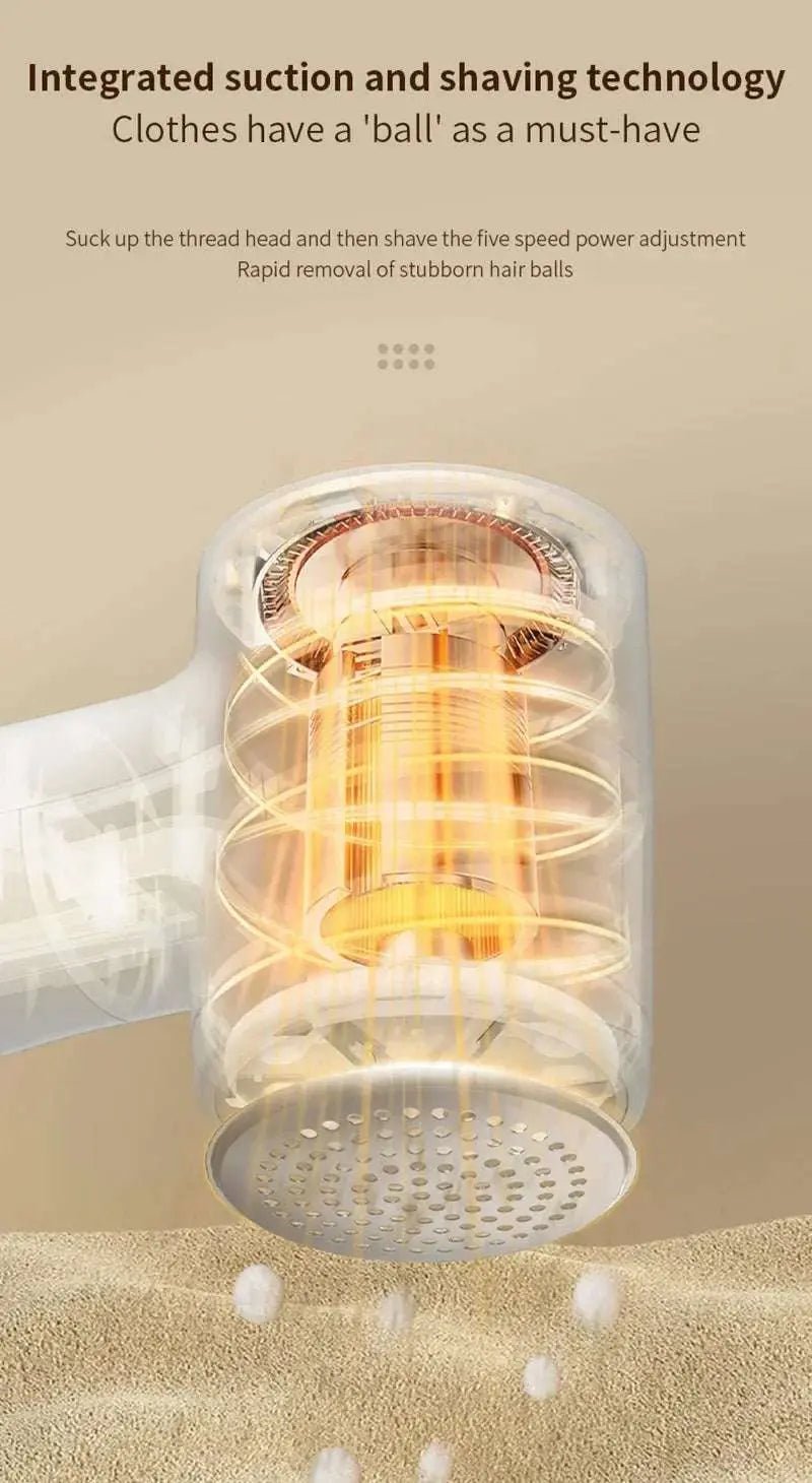 Xiaomi Electric Lint Remover USB Rechargeable Intelligent Digital Display Hairball Trimmer Portable Clothes Shaver 5 Gear Razor - Lacatang Shop