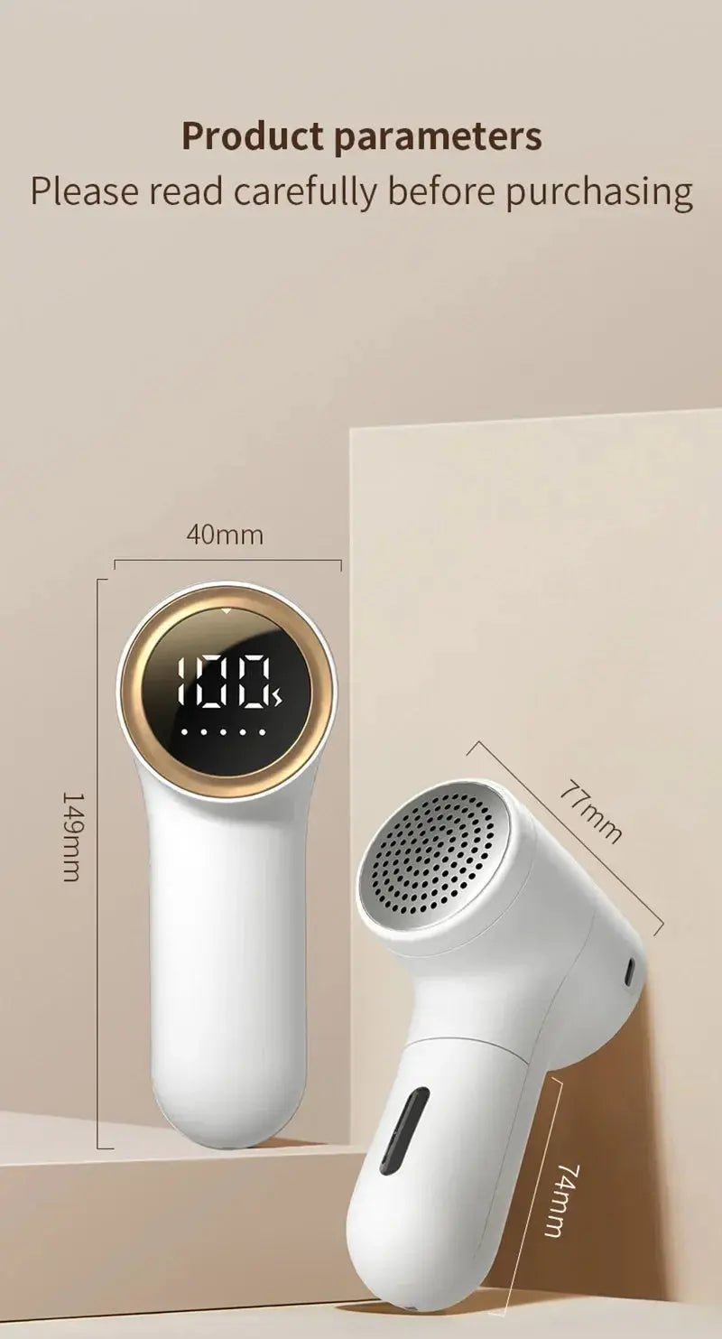 Xiaomi Electric Lint Remover USB Rechargeable Intelligent Digital Display Hairball Trimmer Portable Clothes Shaver 5 Gear Razor - Lacatang Shop