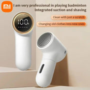 Xiaomi Electric Lint Remover USB Rechargeable Intelligent Digital Display Hairball Trimmer Portable Clothes Shaver 5 Gear Razor - Lacatang Shop