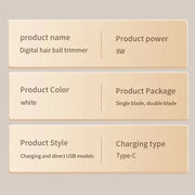 Xiaomi Electric Lint Remover USB Rechargeable Intelligent Digital Display Hairball Trimmer Portable Clothes Shaver 5 Gear Razor - Lacatang Shop