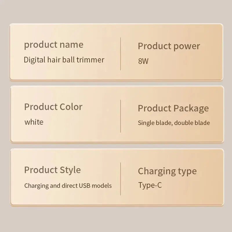 Xiaomi Electric Lint Remover USB Rechargeable Intelligent Digital Display Hairball Trimmer Portable Clothes Shaver 5 Gear Razor - Lacatang Shop