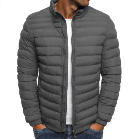 Men's Insulated Cotton Padded Jacket – Stylish Outdoor Zipper Coat - Lacatang Shop