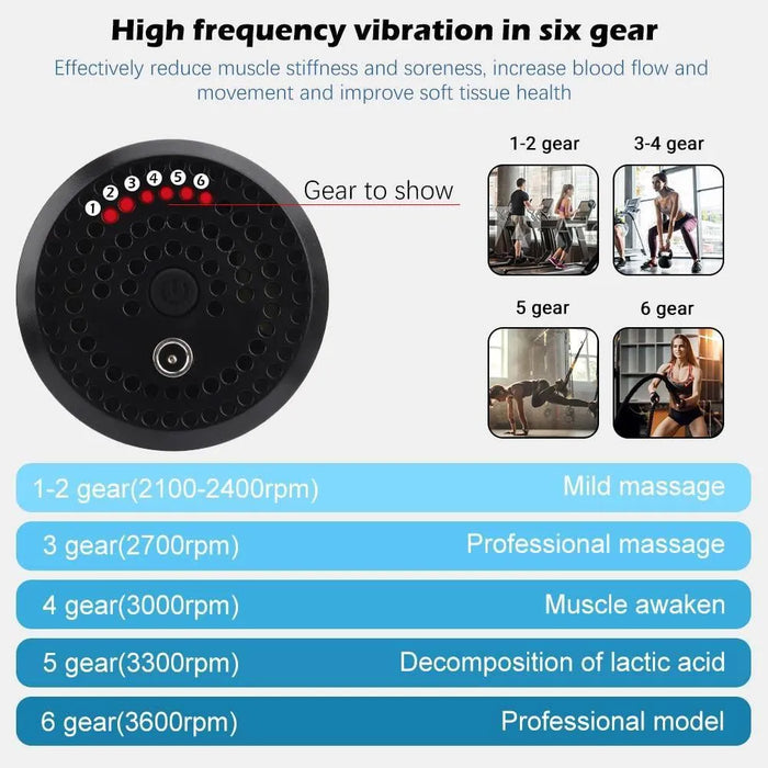 High Quality 6 Speeds Handheld Massager - Lacatang Shop