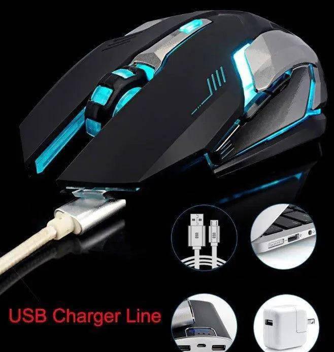 Ninja Dragon Stealth 7 Wireless Silent LED Gaming Mouse - Lacatang Shop