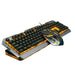 Ninja Dragons Tungsten Gold Metal Frame Gaming Keyboard and Mouse Set - Lacatang Shop