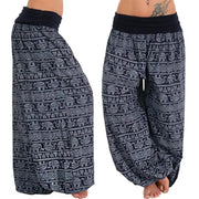 Yoga Pants Women Boho Loose Low Waist Long Pants Elephant Print Baggy Bloomer Trousers Dance Harem Pants Plus Size Pantalones - Lacatang Shop